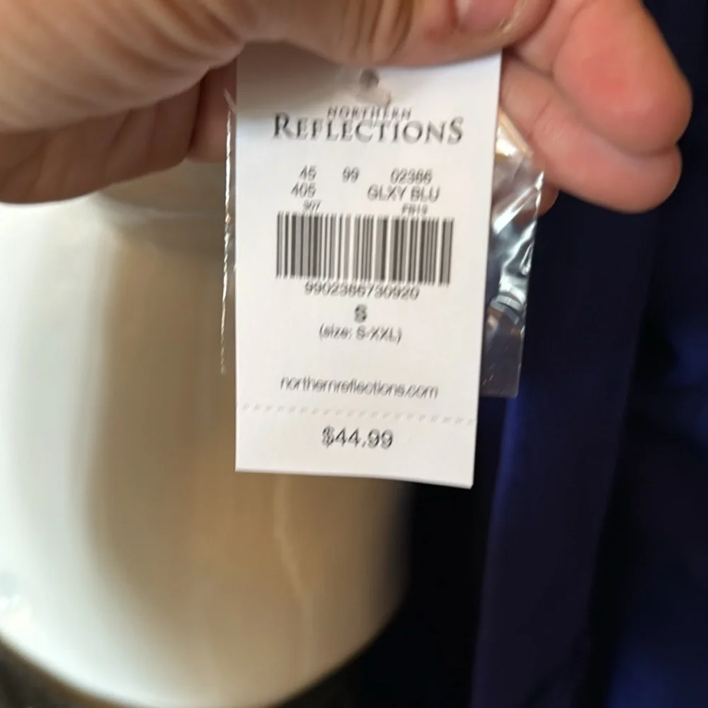 NWT northern reflections size small Women's Blue open faced cardigan Blazer - Picture 5 of 5